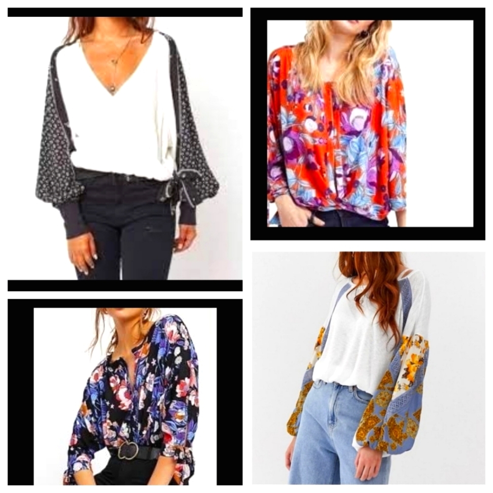 FREE PEOPLE BUNDLE!! 4 Tops!! Sz L